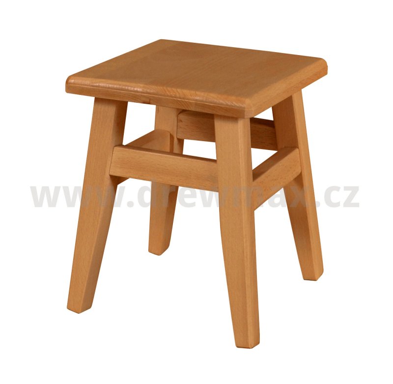 Dřevěný taburet v. 32 cm - Šedá