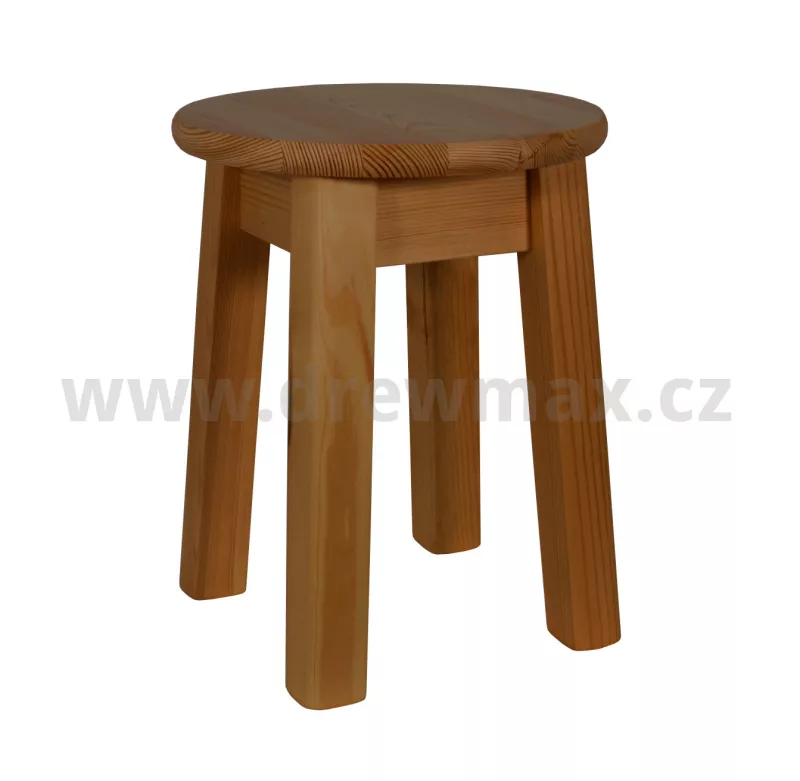 Dřevěný taburet v.45cm - Dub