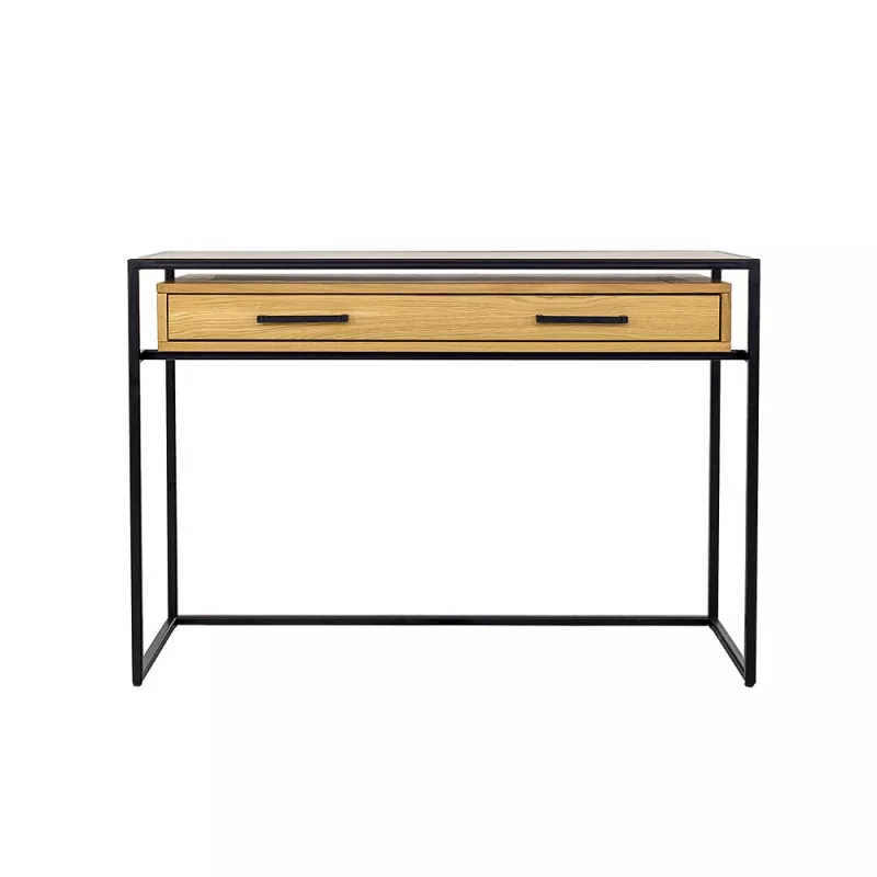 Toaletní stolek LT370 kombinovaný z masivního přírodního dubu 120x42x81cm - Dub medový