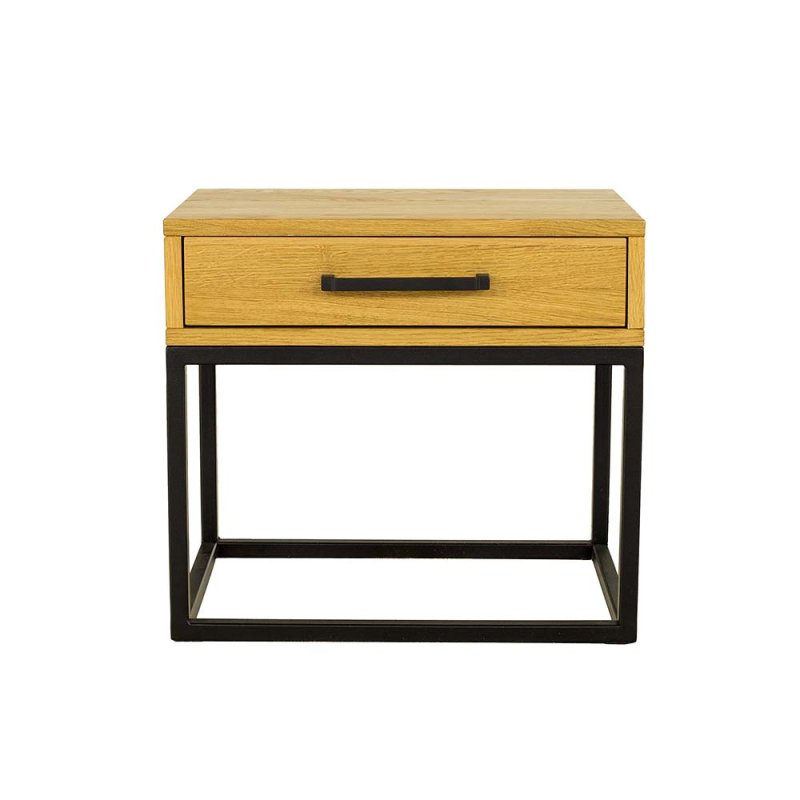 Noční stolek kombinovaný z masivního přírodního dubu 50x35x45cm - Dub medový