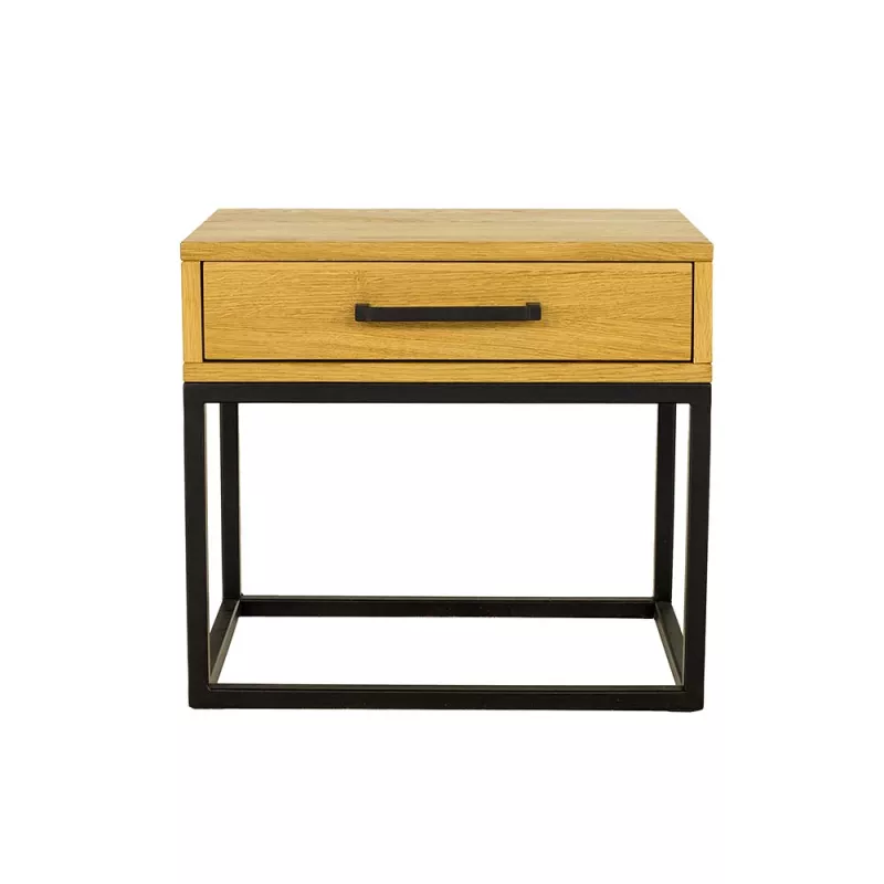 Noční stolek kombinovaný z masivního přírodního dubu 50x35x45cm - Dub medový