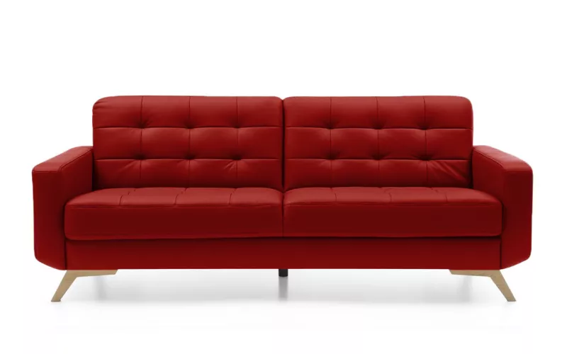 FIORD trojmístná pohovka 222x89x87 - Červená