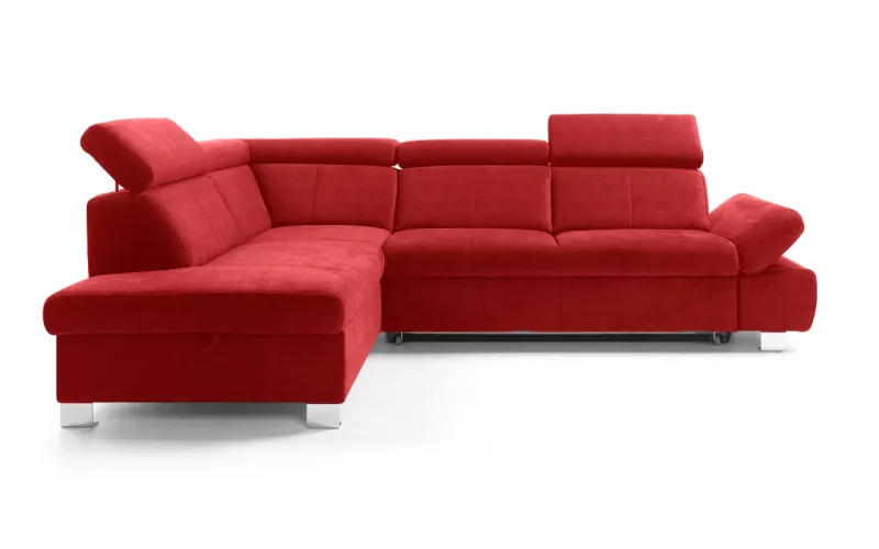 HAPPY rohová sedací souprava, orientace pravá strana 273x201x82 - Červená