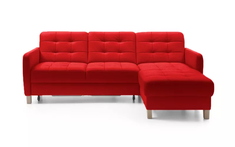 ELIO rohová sedací souprava, orientace pravá strana 230x173x94 - Červená