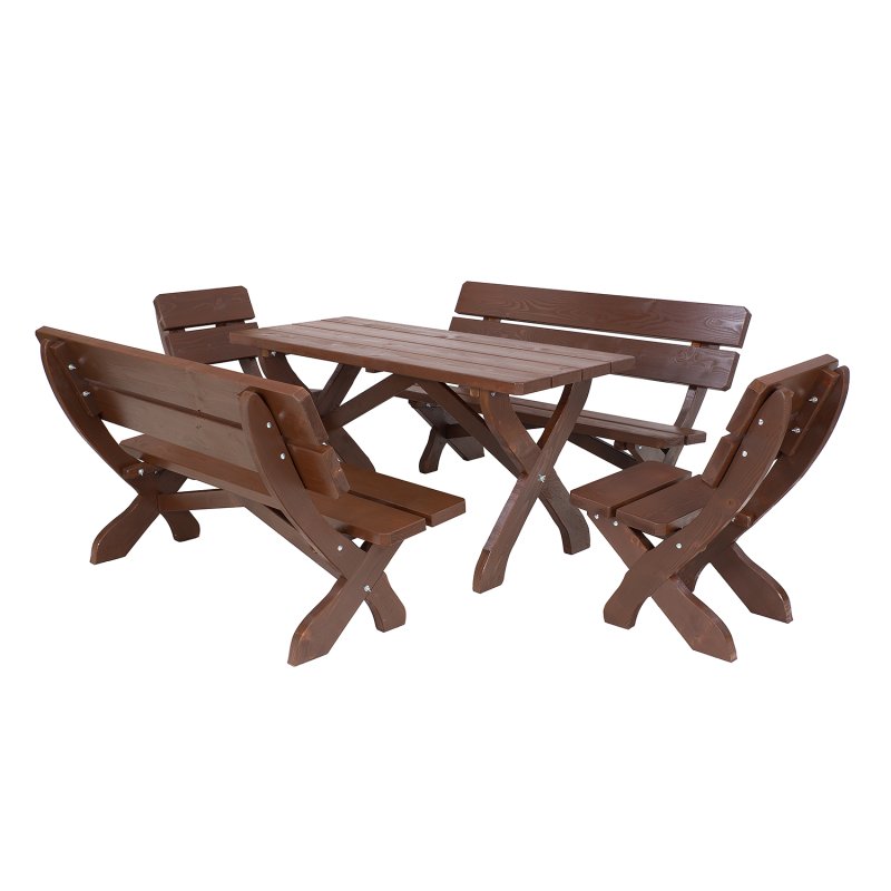 MARIO - zahradní set z masivního smrkového dřeva  - Týk