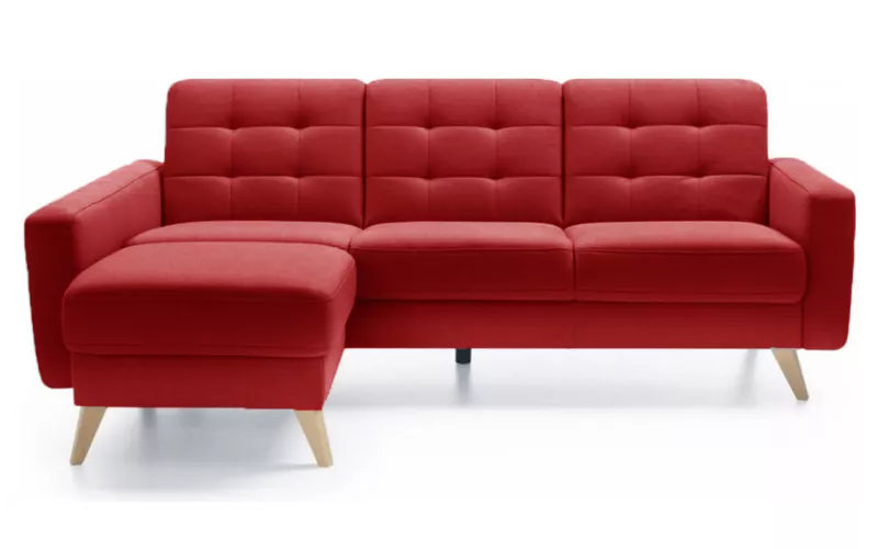 NAPPA rohová sedací souprava 222x156x87 - Červená