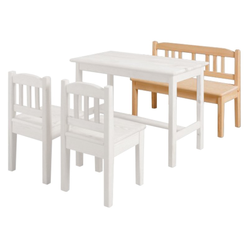 Jídelní lavice dětská z masivní borovice - Šedá