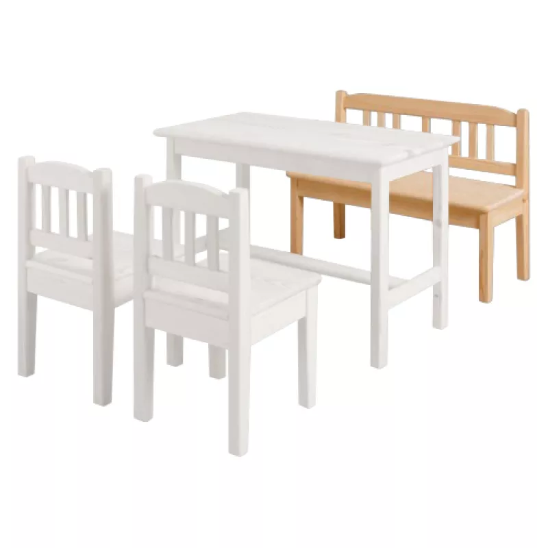 Jedálenská lavica detská z masívnej borovice - dekor buk s.70v.30 -dub