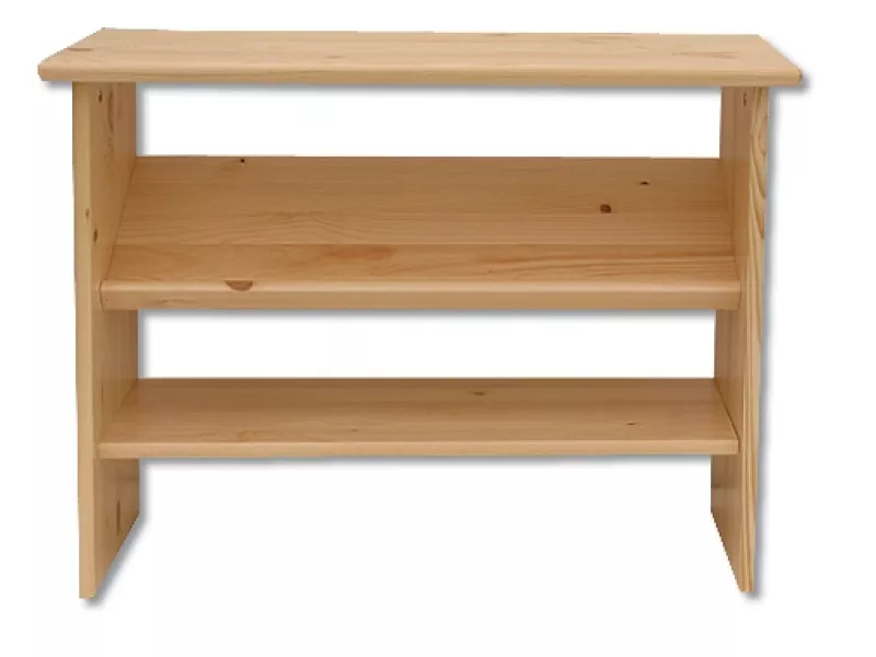 Botník otvorený z masívnej borovice 79x29x62cm - Sivá