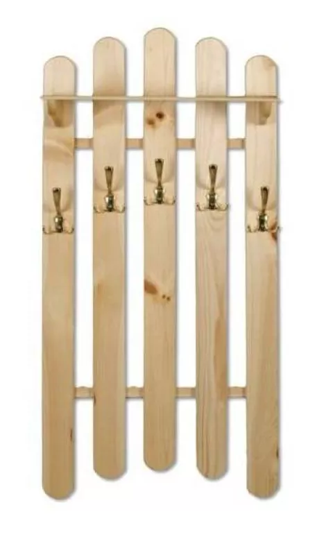 Vešiaková stena z masívnej borovice 57x22x104cm - Borovica