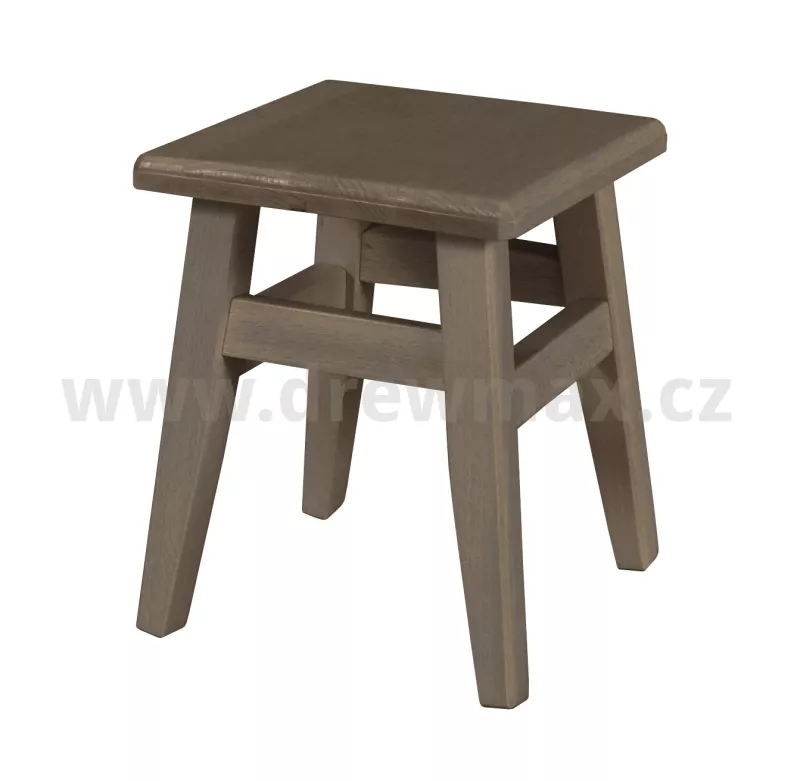 Dřevěný taburet v. 32 cm - Šedá