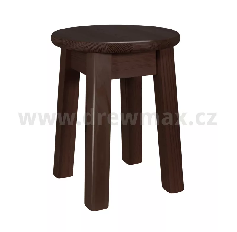 Dřevěný taburet v.45cm - Ořech