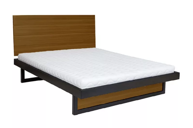 Posteľ z masívneho prírodného dubu, jednolôžko 120x200cm - Dub kak a o