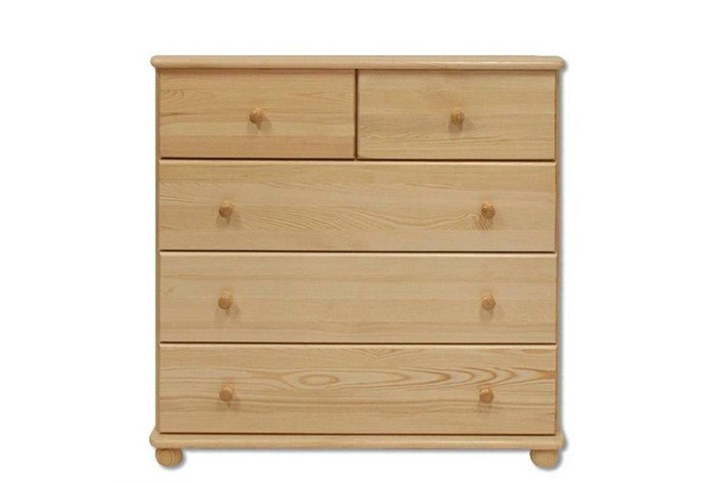 Komoda zásuvková z masivní borovice 100x47x100cm - Šedá