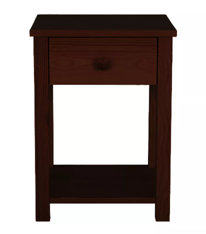 Nočný stolík z masívnej borovice 40x36x55cm - Orech