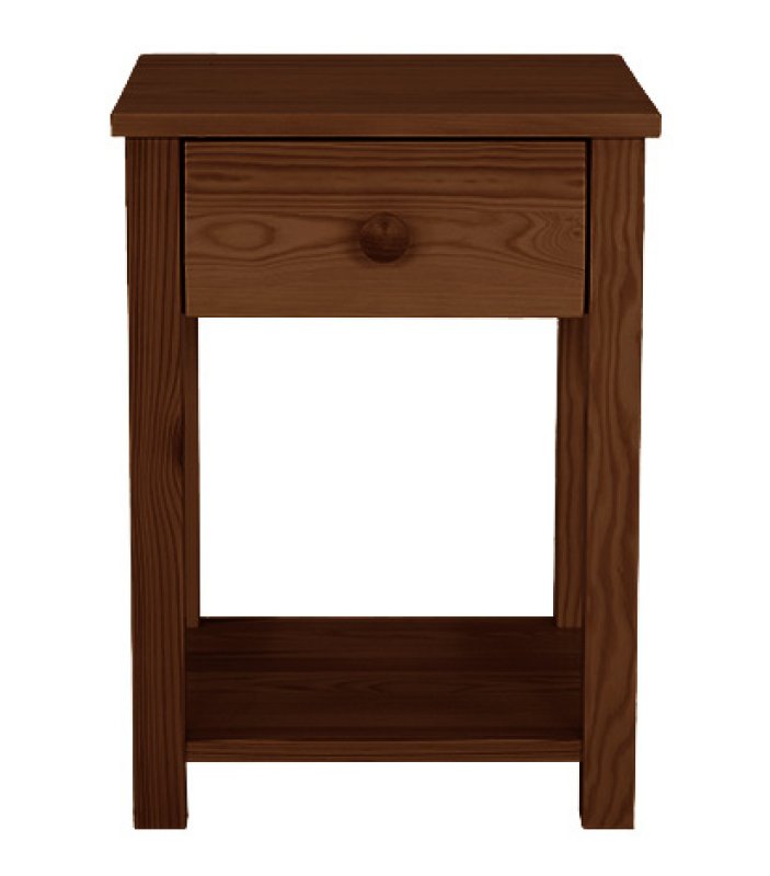 Noční stolek z masivní borovice 40x36x55cm - Šedá