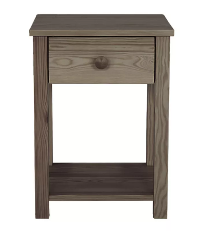 Nočný stolík z masívnej borovice 40x36x55cm - Šedá