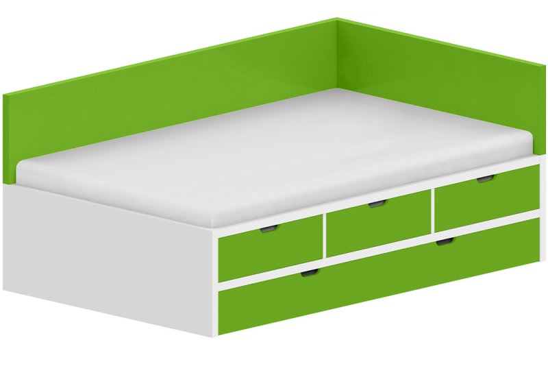 Dětská postel 120x200cm s úložným prostorem Anna - Chilli red