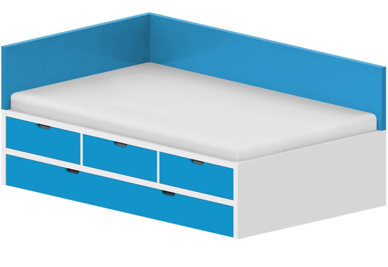 Dětská postel 120x200cm s úložným prostorem Anna - Chilli red