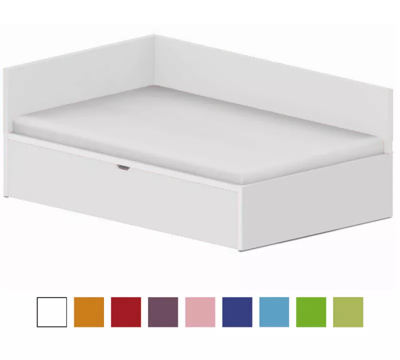 Dětská postel 120x200cm s úložným prostorem Ema - Brillint white