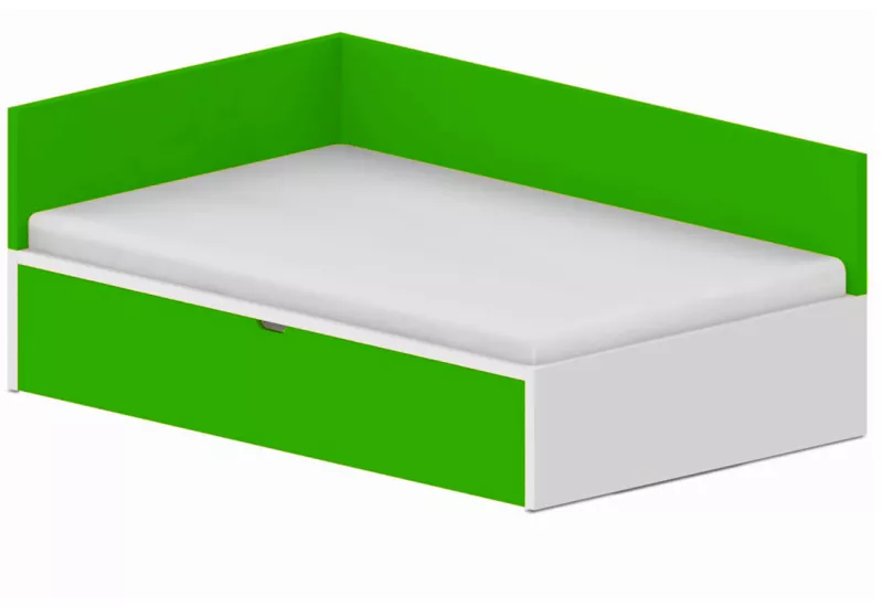 Dětská postel 120x200cm s úložným prostorem Ema - Mamba green