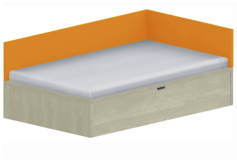 Dětská postel 120x200cm s úložným prostorem Ema - Chilli red