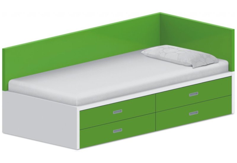 Dětská postel 90x200cm s úložným prostorem Gita - Chilli red