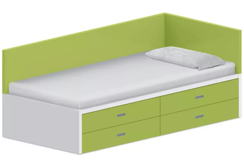 Dětská postel 90x200cm s úložným prostorem Gita - Ocean Green