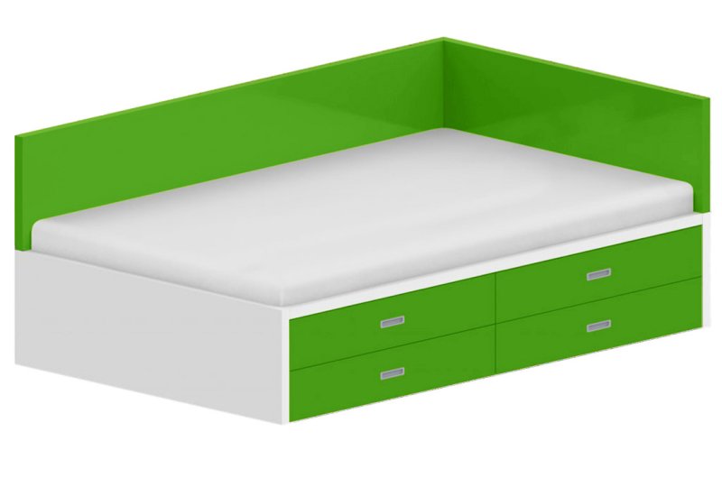 Dětská postel 120x200cm s úložným prostorem Gita - Chilli red