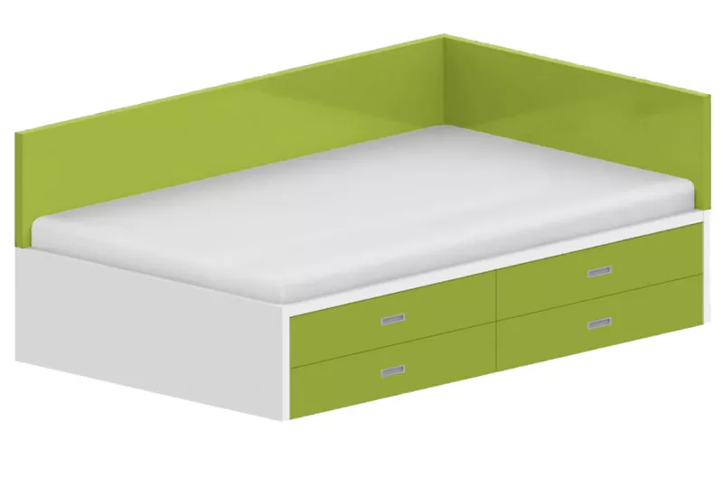 Dětská postel 120x200cm s úložným prostorem Gita - Ocean Green