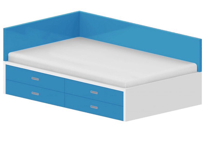 Dětská postel 120x200cm s úložným prostorem Gita - Chilli red