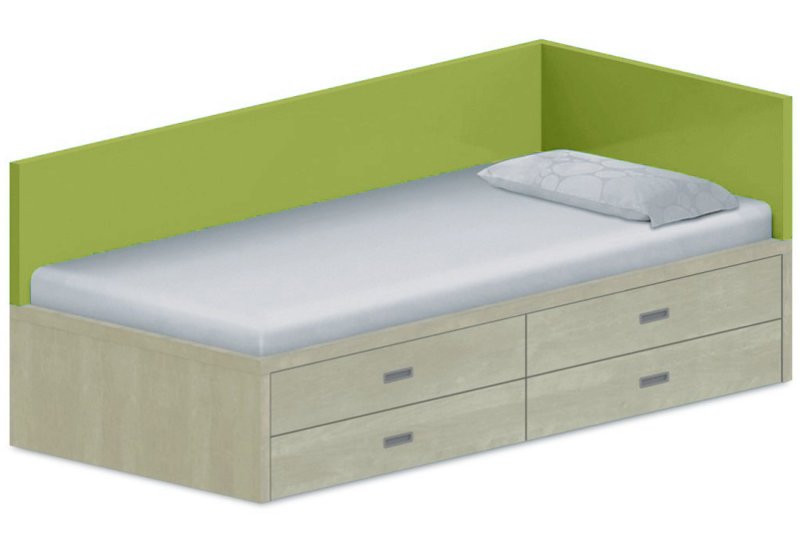 Dětská postel 90x200cm s úložným prostorem Gita - Chilli red