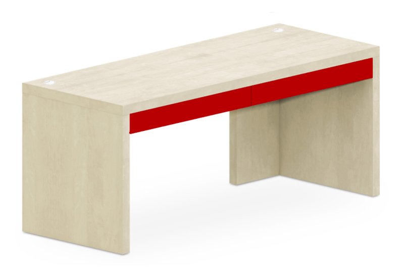 Psací stůl se zásuvkami 160x70cm - Bára - Chilli red