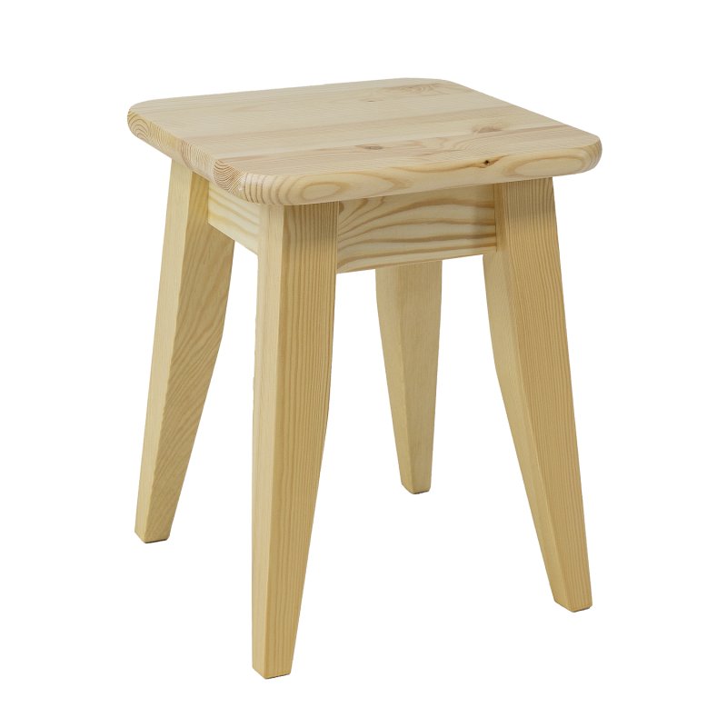 Dřevěný taburet v.45cm -Šedá