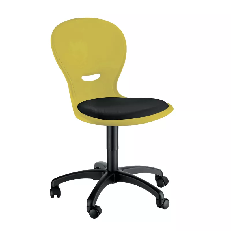 Židle NEWS polstrovaná otočná židle - v. 46 cm - Žlutá