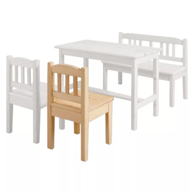 Jídelní židlička dětská z masivní borovice  v.56cm - Borovice  - surová