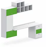 Stolová sestava 260x55x220cm - Brillint white