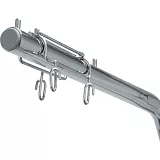 Držák na infúze chromovaný, 3 háčky