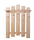 Vešiaková stena z masívnej borovice 58x26x89cm - Sivá