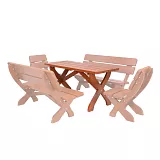 MARIO - zahradní stůl z masivního smrkového dřeva 150x65x72cm - Týk