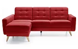 NAPPA rohová sedací souprava 222x156x87 - Červená