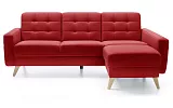 NAPPA rohová sedací souprava 222x156x87 - Červená