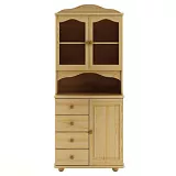 Vitrína z masivní borovice 80x47x190cm - Ořech