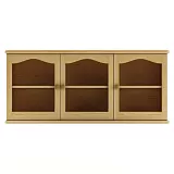 Kuchynská skrinka z masívnej borovice 131x30x60cm - Sivá