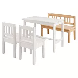 Jedálenská lavica detská z masívnej borovice - dekor buk s.70v.30 -dub