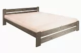 Postel z masivní borovice, dvoulůžko 140x200cm - Šedá