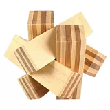 Dřevěný hlavolam velký - Hvězda II