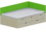 Dětská postel 120x200cm s úložným prostorem Anna -  Mamba green