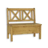 Jídelní lavice z masivní borovice, 150x96x53 cm - Rustikal