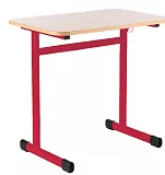 Školní stůl TITAN jednomístný bez košíku - v. 59 cm -  Červená/Buk 13